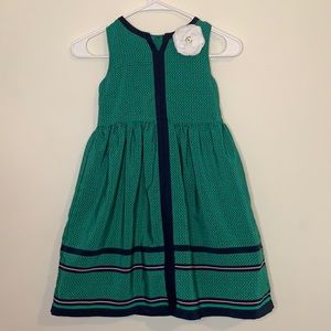 Janie & Jack Green & Navy Courtside Prep dress 6